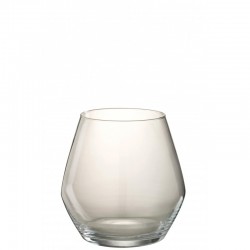 Vase en verre transparent 22x22x24 cm