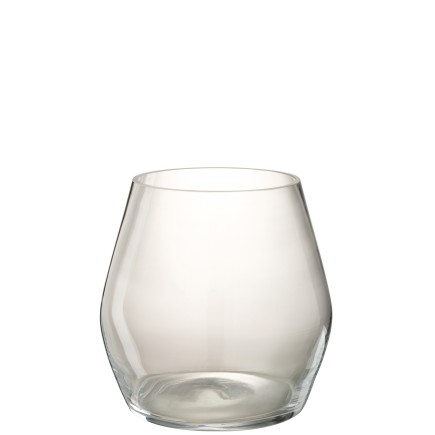 Vase en verre transparent 24x24x25 cm