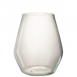 Vase en verre transparent 29x29x35 cm