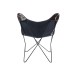 Cadeira lounge em metal e pele de vaca 92x65x90 cm Cadeira lounge em metal e pele de vaca 92x65x90 cm