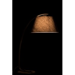 Lampara de mesa arco metal negro Alt. 66 cm
