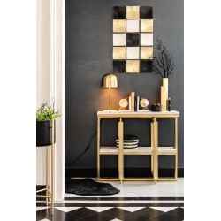 Tapis mouton en fourrure artificielle noir 94x60cm