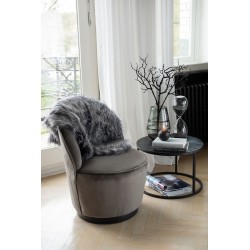 Sablier en verre noir pailleté 40 cm