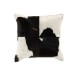 Coussin carré vache en cuir blanc et noir 40x40cm Coussin carré vache en cuir blanc et noir 40x40cm