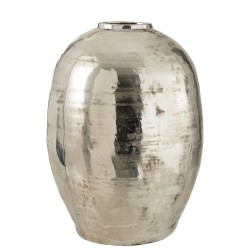 Vase en céramique argenté 57 x 39 x 39 cm