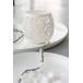 Porta-velas em metal branco 11x11x12 cm Porta-velas em metal branco 11x11x12 cm