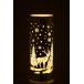 Décoration de table noël lumineux argenté 22x8 cm