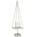 PORTAVELAS PIRAMIDE HIERRO PLATA SMALL