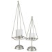 PORTAVELAS PIRAMIDE HIERRO PLATA SMALL