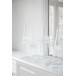Cono cristal diamantes líneas cristal claro Alt. 28 cm