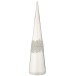 Cone decorativo em vidro transparente 10x10x42 cm