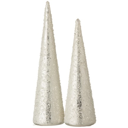 Cono perla cristal blanco/plata Alt. 35