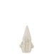 Père Noël en textile blanc 17x12x27 cm