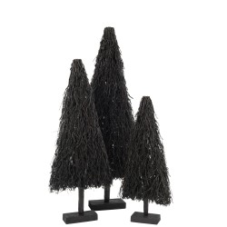 Sapin de Noël décoratif plat en branches noires