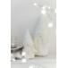 Père Noël en textile blanc 17x12x27 cm