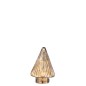Sapin de Noël décoratif à led en verre marron 13x13x8.5 cm Sapin de Noël décoratif à led en verre marron 13x13x8.5 cm