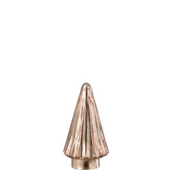 Sapin de Noël décoratif à led en verre rose 9.5x9.5x19 cm