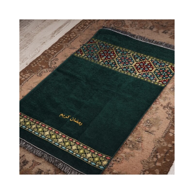 Tapis de prière personnalisé avec nom, sahadah, pour cadeau islamique, ensemble Tasbeeh, décoration de maison musulmane, couvert