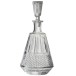 Carafe avec bouchon avec motifs en verre transparent H30cm