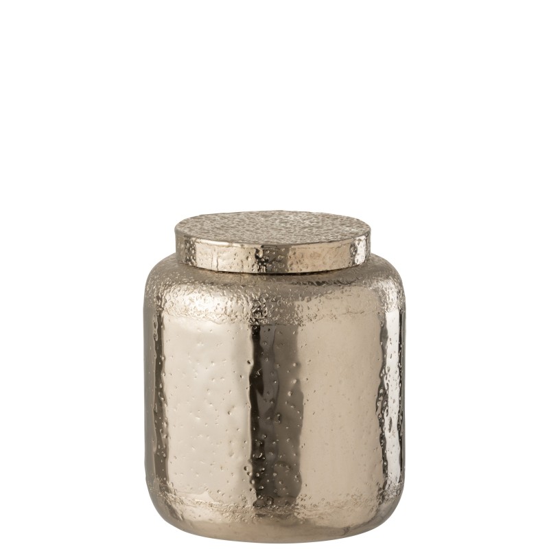 Pot décoratif en métal avec couvercle H32 cm