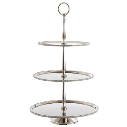 PLATEAU 3 NIVEAUX BIJOU ALU / NICKEL ARGENT 53,5 cm