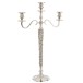 CANDELABRO 3 BRAZOS JOYA ALUMINIO/METAL PLATA