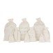 Set de 3 sacs de Noël en textile blanc 50x1x80 cm