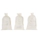 Set de 3 Sacs de Noël en textile blanc 50x1x80 cm