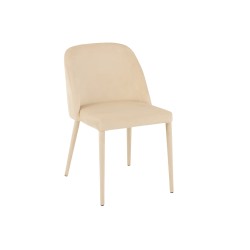 Chaise en métal beige 58x51x80 cm