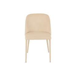 Chaise en métal beige 58x51x80 cm