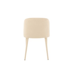 Chaise en métal beige 58x51x80 cm