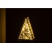 Sapin de Noël décoratif avec led en verre or 15.5x6x24 cm