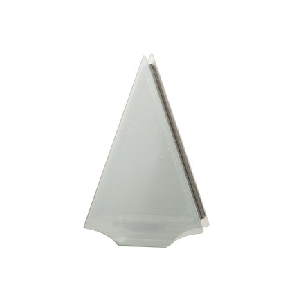 Árvore de Natal decorativa com luzes LED em vidro dourado 18,5 x 6 x 29,5 cm