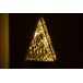 Árvore de Natal decorativa com luzes LED em vidro dourado 18,5 x 6 x 29,5 cm
