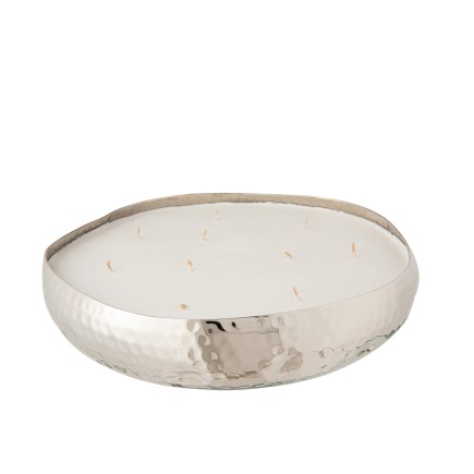 VELA PERFUMADA LIVIA METAL PLATA LARGE