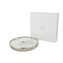 Vela perfumada livia metal plata extra 36x36 cm