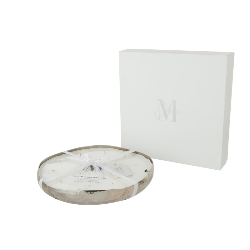 Vela perfumada prateada 36x36x5 cm Vela perfumada prateada 36x36x5 cm