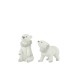 Set de 2 ours polaires en résine blanc 11x22x16 cm