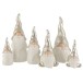 Lot de 2 Pères Noël en céramique argent 23x40x45 cm