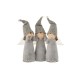 Ángel 3 partes oír/ver/callar resina gris Alt. 21 cm