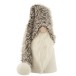Papá noel invierno resina/tela gris Alt. 57 cm