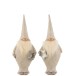 Set de 2 pères Noël debout en résine argent 12x30x36.5 cm