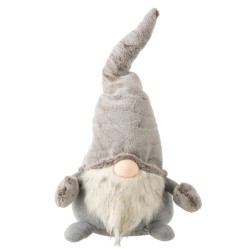 Papá noel de pie peluche gris/blanco Alt. 56 cm