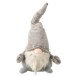 Papá noel de pie peluche gris/blanco Alt. 56 cm