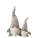 Papá noel de pie peluche gris/blanco Alt. 56 cm