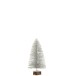 Sapin de Noël décoratif en plastique argent 15x15x30 cm