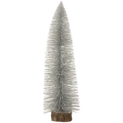 Árbol de navidad decorativo plástico brillos plata Alt. 61 cm