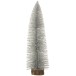 Sapin de Noël décoratif en plastique argent 19x19x61 cm