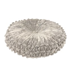 Cojín viva redondo poliéster plata 43x43 cm