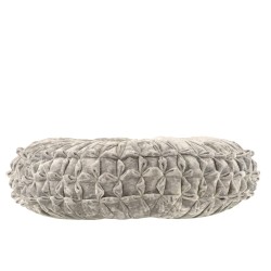 Cojín viva redondo poliéster plata 43x43 cm